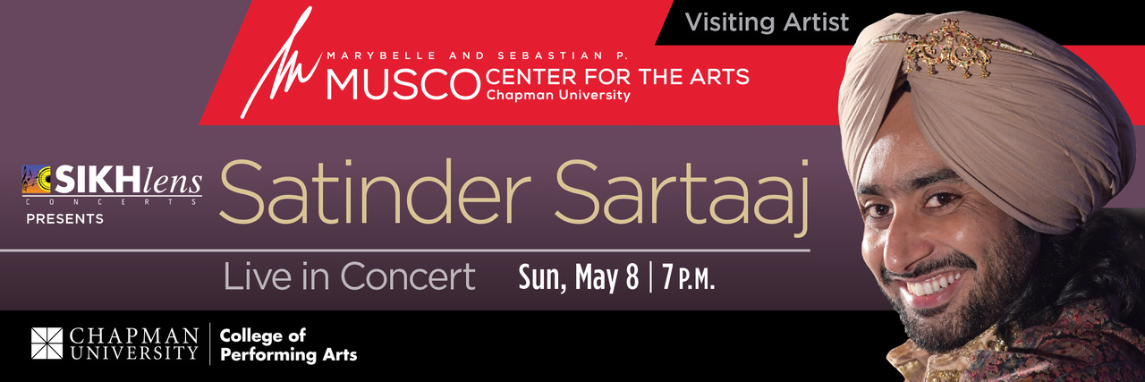 Sikhlens, in association with Musco Center, presents Satinder Sartaaj Rejuvenation Tour. Sunday, May 8, 2022 | 7:00 p.m.