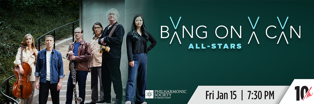 Bang on a Can All-Stars | Musicians outside holding their instruments and posing